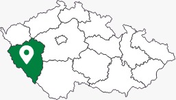 Zobrazení polohy obce Mrákov na mapě republiky
